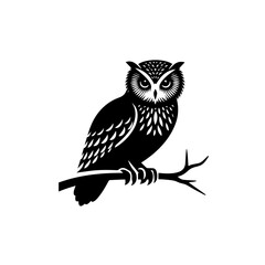 Obraz premium Adorable Standing Owl Vector Illustration