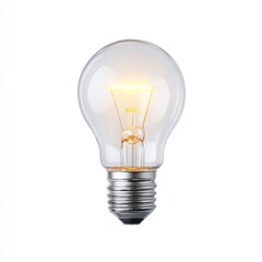 Classic Light Bulb with Warm Glow Illuminating Simple Background for Interior Decor and Design Inspiration