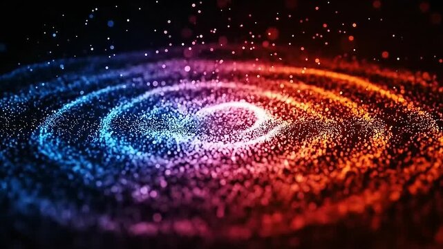 Colorful Galaxy Formation - A Cosmic Dance of Light and Matter.