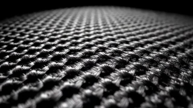 Macro black carbon fiber woven texture background