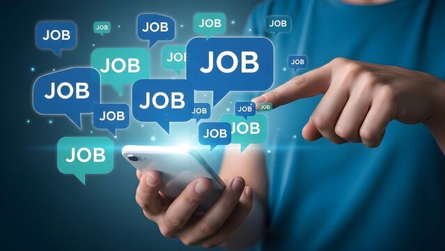 Searching for job opportunities on a mobile device