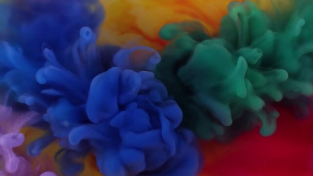 Canvas Dissolve A painterly, soft-focus abstract composition where warm and cool color blocks elegantly dissolve and blend into one another with subtle, fluid motion.