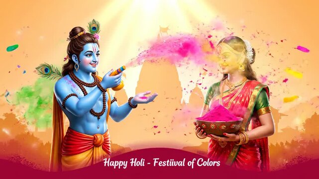 Holi Festival Radha Krishna Celebration India Culture Colors