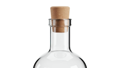 Clear Glass Bottle with Cork Stopper