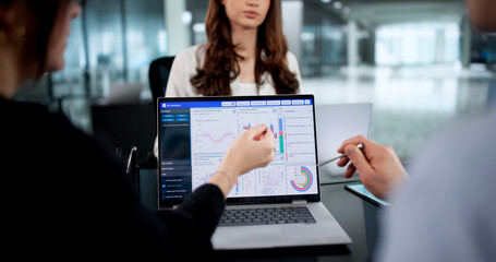 Diverse Team Uses Technology For Predictive Data Analytics