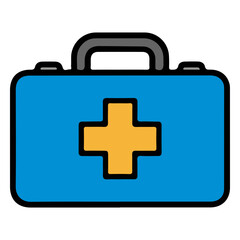 Obraz premium Blue First Aid Kit