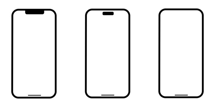 Mockup smart phone new generation PNG High quality Image isolated screen Transparent for Infographic