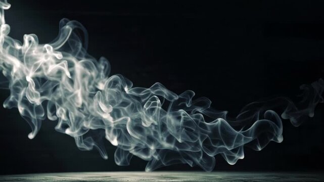 Wafting Smoke on Black Background