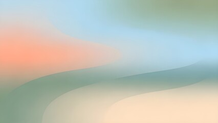 Abstract digital artwork featuring smooth pastel color transitions with flowing curved layers and atmospheric depth. Designed for elegant visual layouts such as website headers, mobile wallpapers, bra