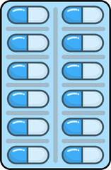 Blister Pack Medicine Capsules