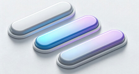 Modern 3D Gradient Buttons for Sleek Interface Design