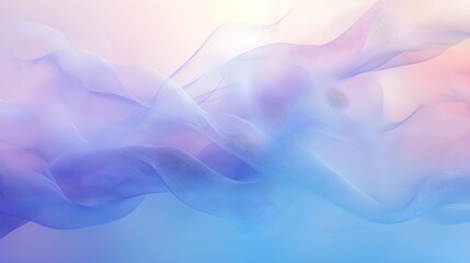 Abstract background featuring translucent waves of flowing light blue and soft purple gradients creating a dreamy ethereal digital art composition for modern visuals