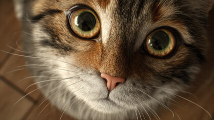 Close-Up of Catâ€™s Face with Green Eyes