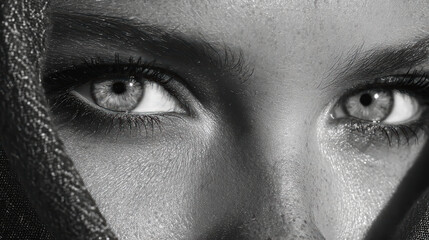 Fototapeta premium Close-up of a person's eyes with a textured background