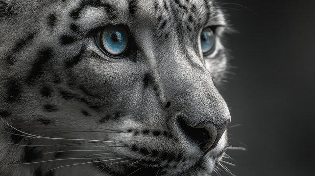 Close-Up of a Catâ€™s Face with Blue Eyes - Powered by Adobe