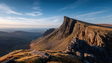 Fototapeta premium Dramatic Mountain Ridge at Sunrise