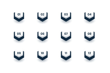 3d style bullet points info key button in collection