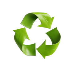 Obraz premium Eco-Friendly Symbol: A vibrant green recycling symbol, a universal emblem of environmental consciousness and sustainability.