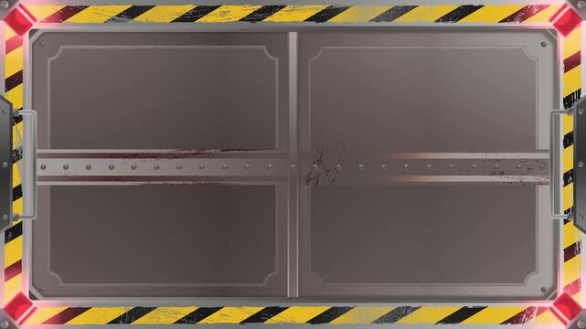 回転灯がついた鉄壁背景