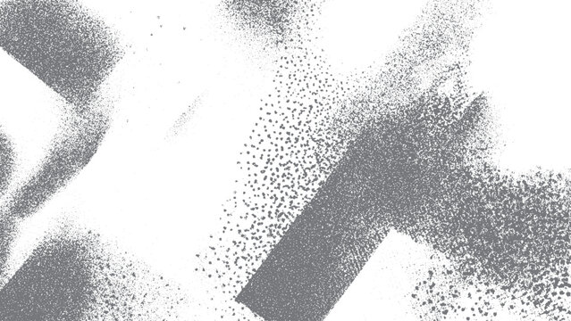 Subtle halftone vector texture overlay with monochrome splattered abstract background. Horizontal distress overlay texture with subtle halftone grunge urban style. 