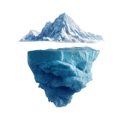 Obraz premium The true scale of an iceberg: revealing both its visible mountain peak and hidden depths