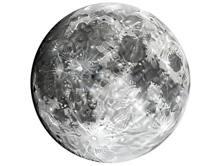 Full moon isolated on white background