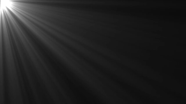 High quality stock footage of sun rays light effects, overlays or flare glow array isolated on black background, overlay light transition, effects sunlight, Sun rays view, white spotlight