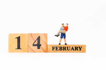 Miniature Couple on February 14 Valentine&rsquo;s Day Blocks