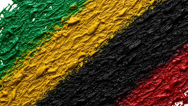 Textured Color Stripes Green, Yellow, Black, Red