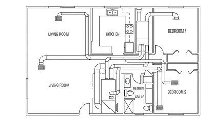 Detailed home floor plan with labeled rooms and layout