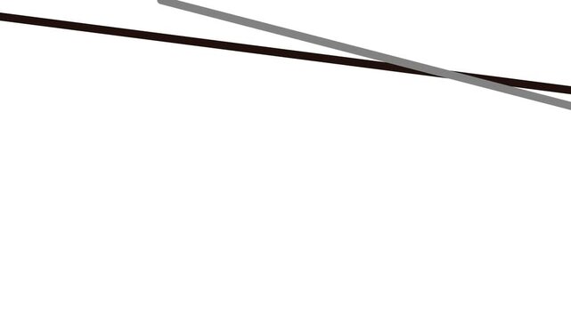 Like a sight or radar, two lines run back and forth or up and down across the canvas.