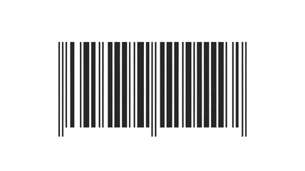 Close-up of a barcode isolated on transparent background