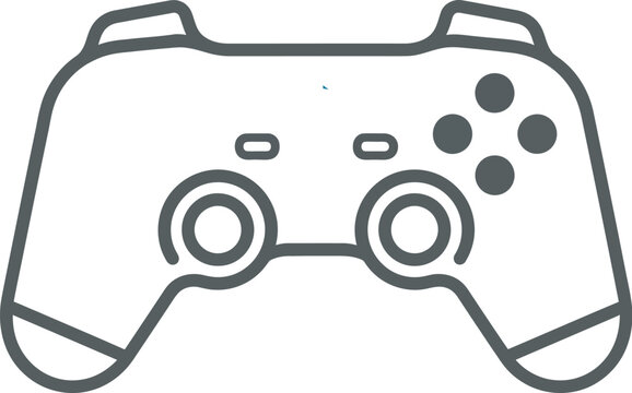 Modern gaming controller video game console remote with buttons and joysticks on white background, isolated vector illustration for gaming concept