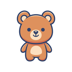 Obraz premium Adorable Cartoon Bear Illustration