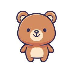 Obraz premium Adorable Cartoon Bear Illustration
