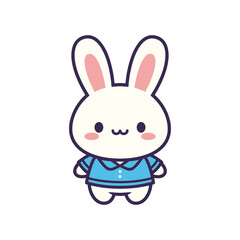 Obraz premium Adorable Cartoon Bunny Vector Illustration