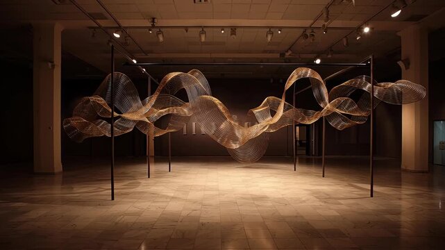 Abstract Art Installation - A Mesmerizing Display of Form and Light.