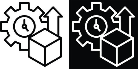 Obraz premium productivity Two-tone version in black and white background