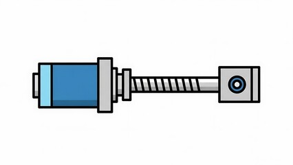 Linear Actuator Mechanical Device Illustration.