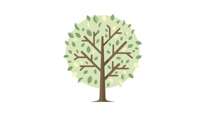 Obraz premium green tree with leaves and branches