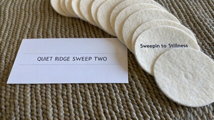 Quiet Ridge Sweep Two with Felt Disks for Relaxation and Calmness in Creative Spaces
