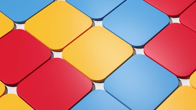 Abstract animation, geometric background, 4k looping video, 3d render.