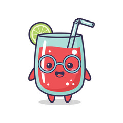 Cartoon Cocktail Character Illustration