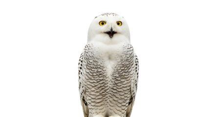 Majestic Snowy Owl Staring Directly at the Viewer.