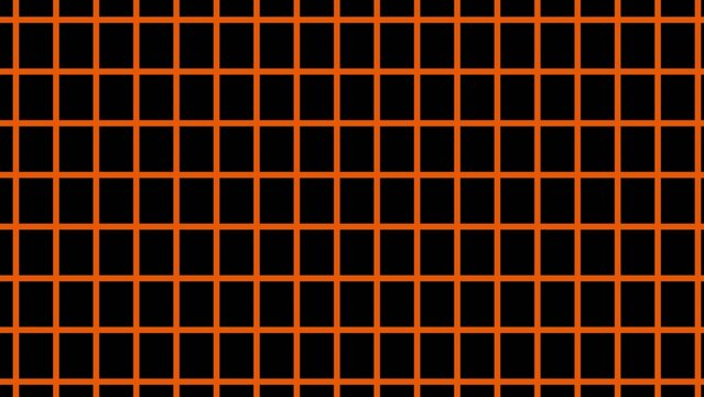 Square grid pattern with thin orange lines on a Generate title without using the word "Title:" before it. black background forming evenly spaced boxes squares