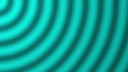 Obraz premium Teal curved lines creating a repetitive wave pattern with gradient shading on a light teal Generate title without using the word 