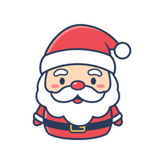 Cute Cartoon Santa Claus Illustration for Christmas