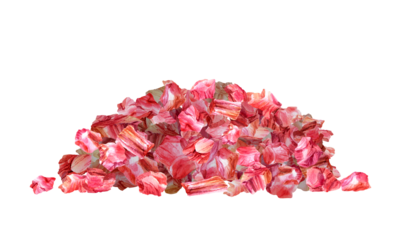 Himalayan pink salt isolated on white background. Watercolor drawn a heap of coarse salt crystals. Bath salt illustration. Design for packaging, prints, covers, labels