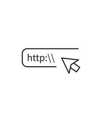 web click icon, vector best line icon.