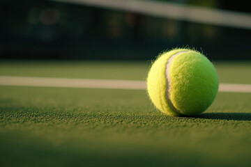 Tennis Ball on Court